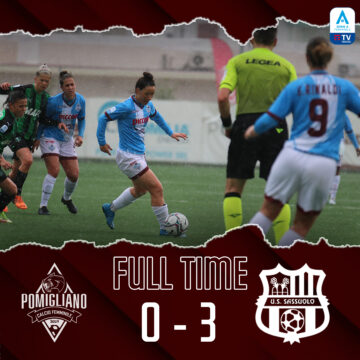 Calcio Femminile.  Serie A, il Napoli perde al Piccolo di Cercola con la Lazio, mentre a Pomigliano è corsaro il Sassuolo