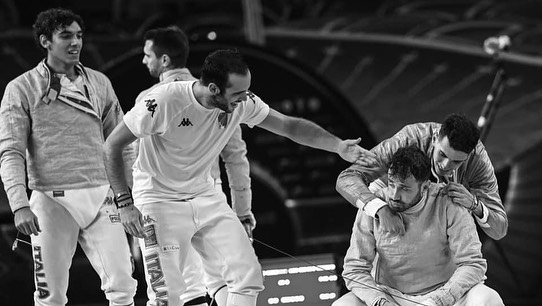 sciaboa maschile Mondiali scherma Il Cairo22. Medaglia di bronzo per il napoletano Luca Curatoli con la squadra della sciabola
