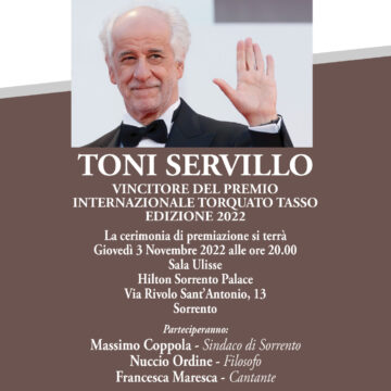 Sorrento. A Toni Servillo la prima edizione del Premio Internazionale Torquato Tasso