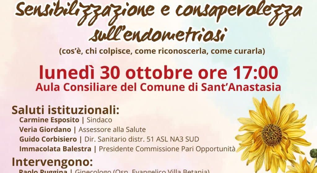 Sant’Anastasia. Endometriosi, il comune organizza un ‘incontro  al Municipio. 30 ottobre, pre 17,00 nell’aula consiliare