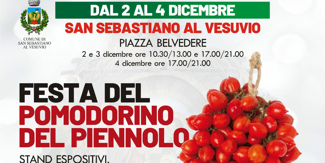 San Sebastiano al Vesuvio. Festa del “Pomodorino del Piennolo”, si parte domani in Piazza Belvedere