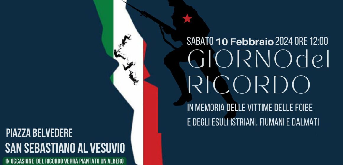 San Sebastiano al Vesuvio. Comune pianterà albero in memoria delle vittime delle Foibe. L’appuntamento è per sabato 10 febbraio alle 12