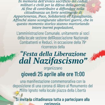 25 aprile cercola 25 Aprile, il ‘circoletto dei combattenti’ fa politica. Niente celebrazione delle Forze Armate il 4 novembre, si alla Festa della Liberazione che piace alla sinistra