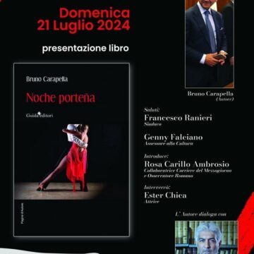 Terzigno. After dinner con Luigi Carapella, presenterà il suo ultimo libro Noche Portena. Domenica sera al  Museo Matt