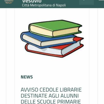 cedole San Sebastiano al Vesuvio. Cedole librarie gestite dalle scuole, cittadini informati con mail per il ritiro dei libri. Cittadini ‘esentati’ dalla richiesta