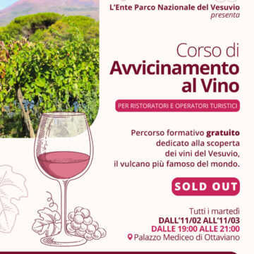 Parco Nazionale del Vesuvio. Corso di Avvicinamento al Vino: è partito con un grande successo di adesioni