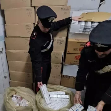 Massa di Somma.  Operazione della Tenenza dei Carabinieri  Cercola, marito e moglie arrestati con 6 quintali di sigarette illegali