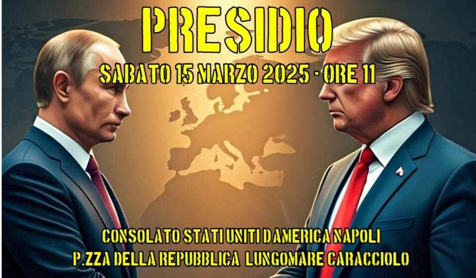 fermare trump Napoli. Presidio a sostegno di Trump al Consolato Usa, sabato 15 marzo. Presenti anche il magistrato Luigi Bobbio e Piero Diodato, già consigliere regionale