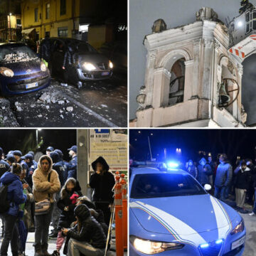 combo Napoli Campi Flegrei. Scossa 4.4 di magnitudo, avvertita anche in tutta la città di Napol e nell’area vesuviana. La popolazione ha paura: notte di terrore