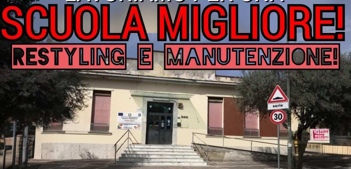 Pollena Trocchia. Scuola, plesso Fusco, al via i lavori di messa in sicurezza e manutenzione straordinaria. L’assessore Arturo Cianniello: “Abili ad intercettare il finanziamento di 400.000€ dell’8 per mille