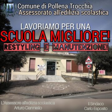 Pollena Trocchia. Scuola, plesso Fusco, al via i lavori di messa in sicurezza e manutenzione straordinaria. L’assessore Arturo Cianniello: “Abili ad intercettare il finanziamento di 400.000€ dell’8 per mille