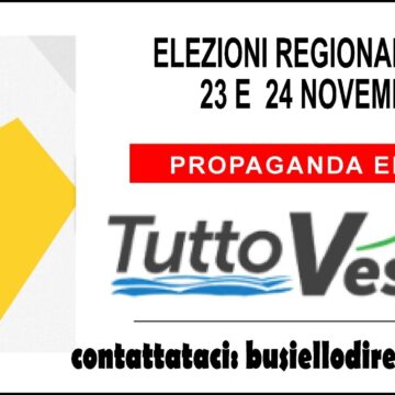 Elezioni Regionali della Campania – 23 e 24 novembre 2025. TuttoVesuvio comunica l’accesso alla propaganda elettorale. Ecco le modalità.