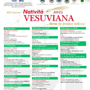 Natività Vesuviana: un ricco cartellone di eventi tra San Giorgio a Cremano, Portici, Massa di Somma, Pollena Trocchia, San Sebastiano al Vesuvio
