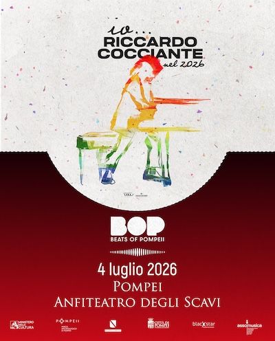 coccia B.O.P. – Beats of Pompei 2026 svela altri tre nomi Riccardo Cocciante, Hauser e Riccardo Muti – Si arricchisce il cartellone del festival che unisce storia, arte e musica in uno scenario unico al mondo