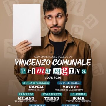 Vincenzo Comunale: a gennaio 2026 parte da Napoli il nuovo tour italiano con tappe in Europa
