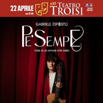 Musica. Gabriele Esposito: pubblicato oggi il nuovo singolo “Pe’ sempe”, il 22 aprile in concerto al Teatro Troisi di Napoli e dal 19 marzo colonna sonora del film di Peppe Iodice